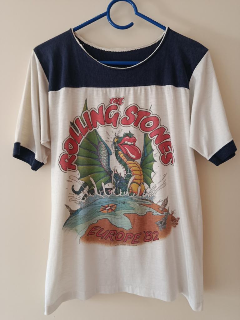 Rolling Stones 1982 Europe tour, Kleding | Dames, T-shirts, Ophalen, Wit, Korte mouw, Maat 36 (S)