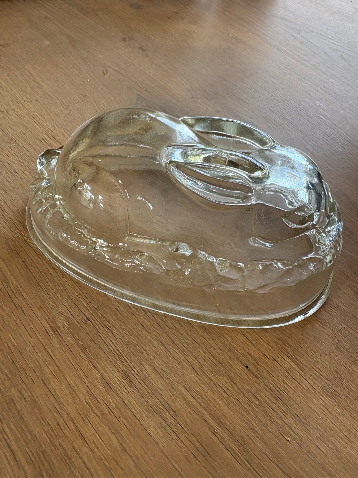 Vintage Glazen konijn puddingvorm, Overige typen, Ophalen of Verzenden, Zo goed als nieuw, Glas