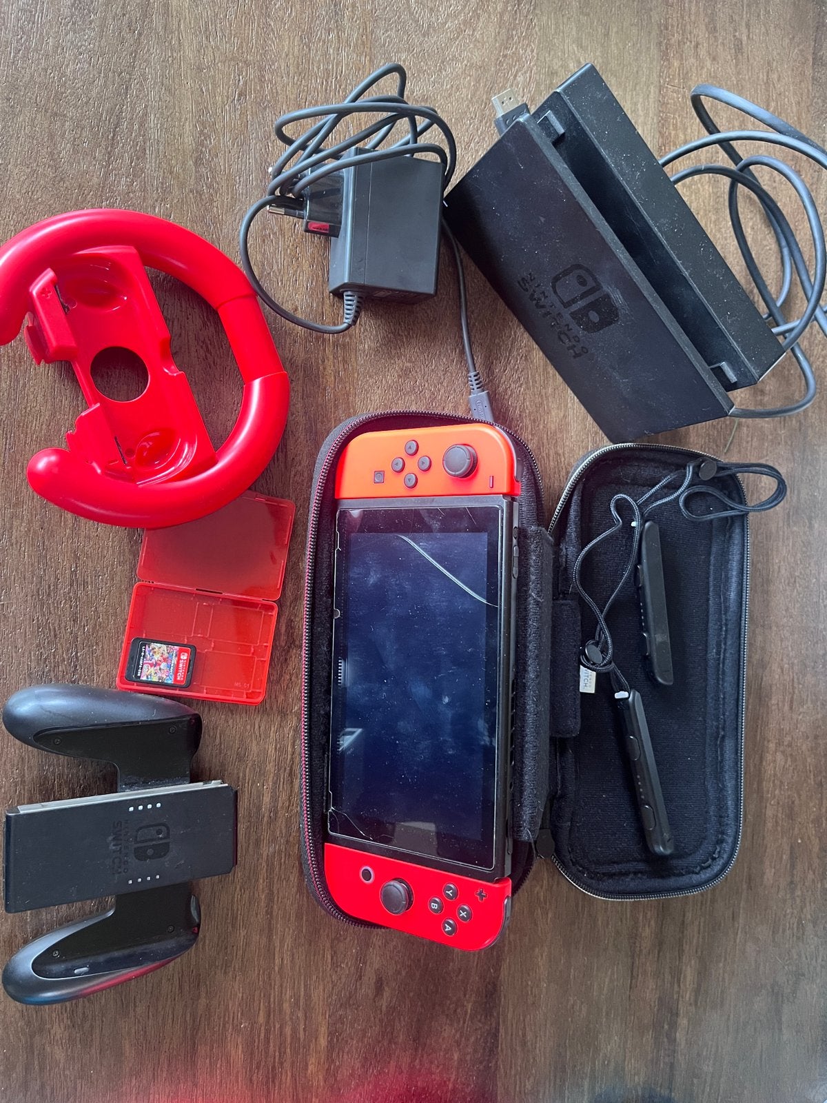 Nintendo Switch (Mariko V2) met accessoires en game, Ophalen, Gebruikt, Met games, Switch Original