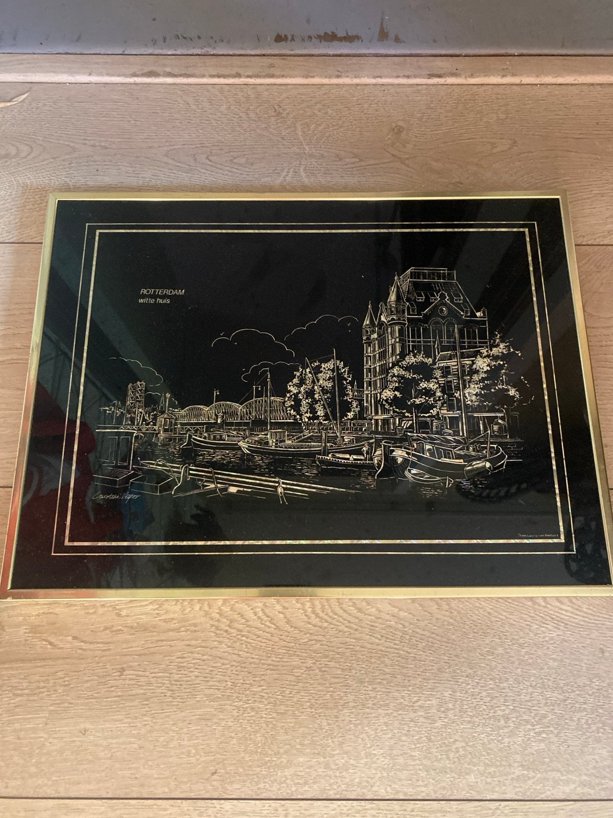 Laser Print Rotterdam Witte Huis - Caroline Vegter Vintage, Huis en Inrichting, Minder dan 50 cm, Oorspronkelijke maker, Ophalen of Verzenden