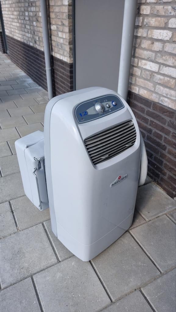 Mizushi mobiele split airco, Witgoed en Apparatuur, Airco's, Gebruikt, Mobiele airco, 60 tot 100 m³, 2 snelheden, Koelen en Ontvochtigen