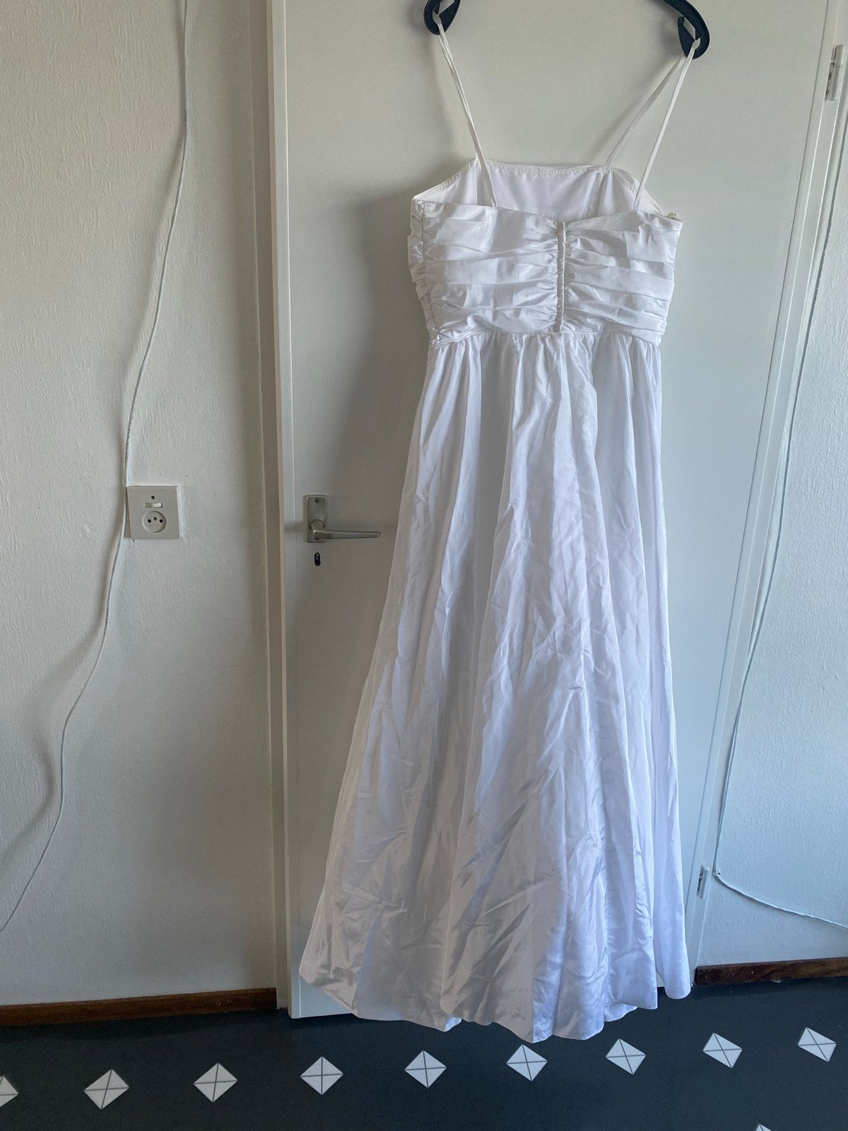 Witte galajurk/bruidsmeisjesjurk met bolero, Ophalen of Verzenden, Zo goed als nieuw, Wit, Bruidsmeisjeskleding