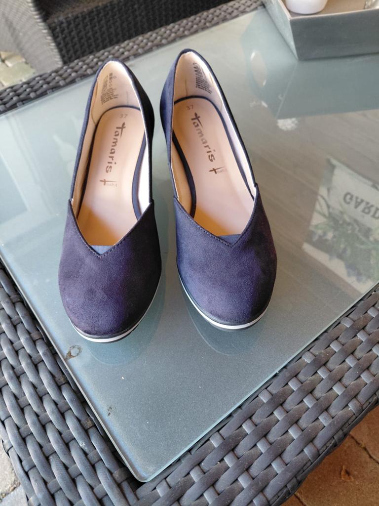 Tamaris sleehak maat 37 nieuw, Ophalen of Verzenden, Zo goed als nieuw, Blauw, Sandalen of Muiltjes