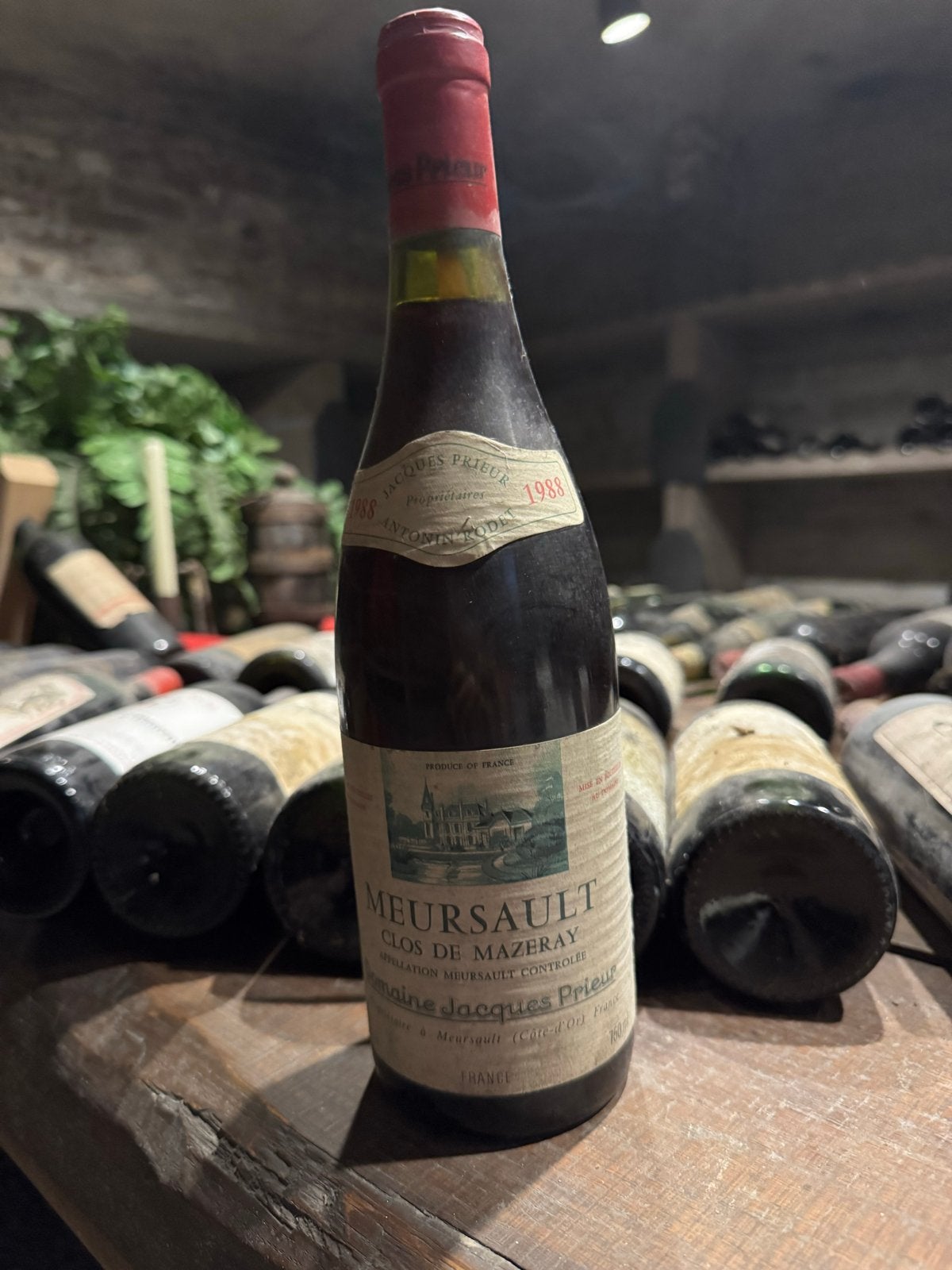 Meursault Clos de Mazeray 1988 Rouge - Kelderopruiming, Ophalen, Frankrijk, Zo goed als nieuw, Rode wijn