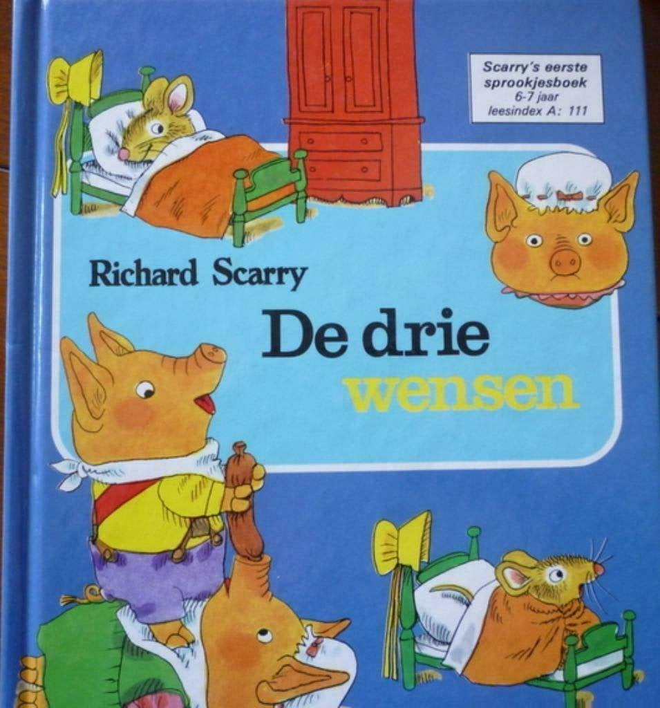 Richard Scarry - De drie wensen.(6 - 7 jaar).^^, Boeken, Ophalen of Verzenden, Zo goed als nieuw, Richard Scarry, Fictie algemeen