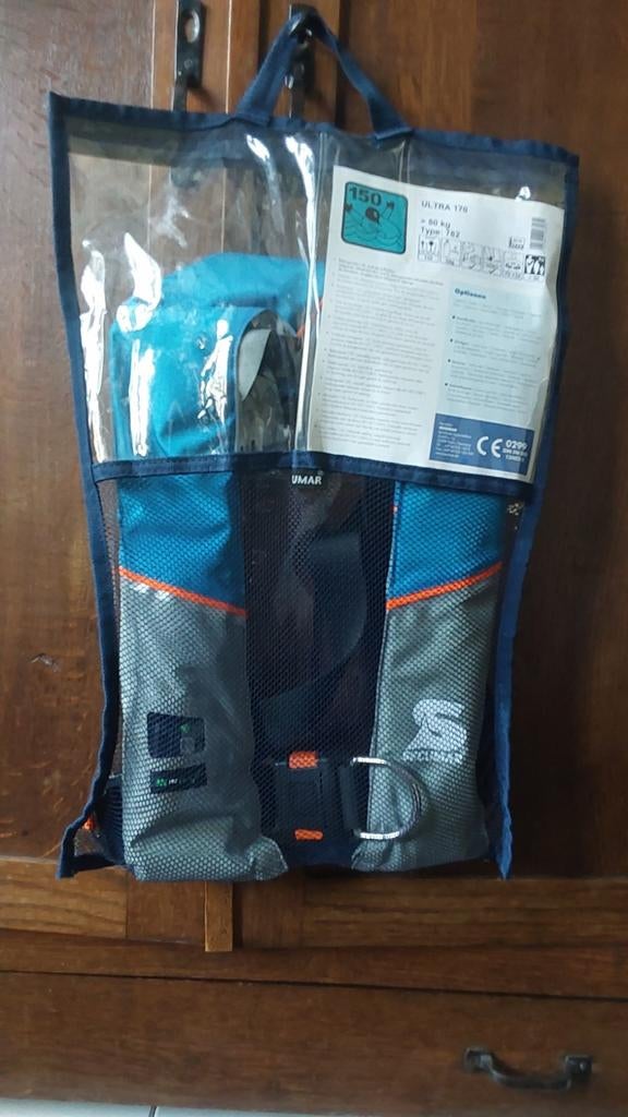 Secumar Ultra 170 Automatisch reddingsvest, Watersport en Boten, Watersportkleding, Ophalen of Verzenden, Zo goed als nieuw, Dame of Heer