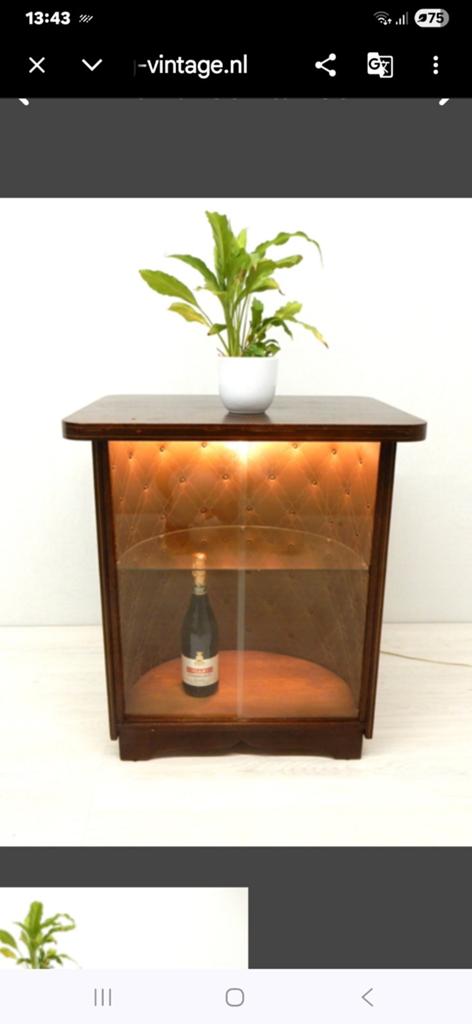 Jaren 50 art deco drankkastje., Antiek en Kunst, Ophalen