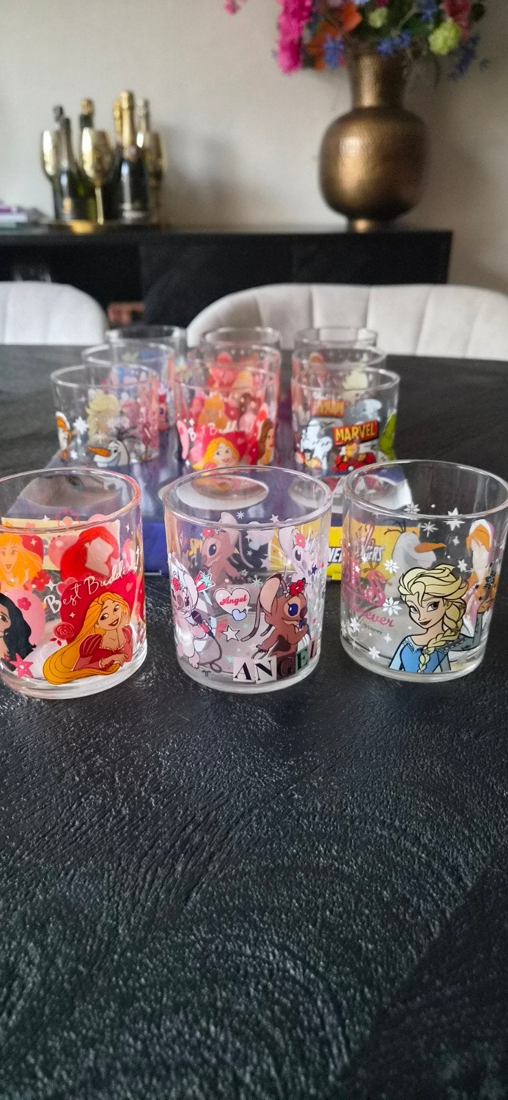 12x disney glazen kids, Verzamelen, Ophalen, Overige figuren, Nieuw, Overige typen