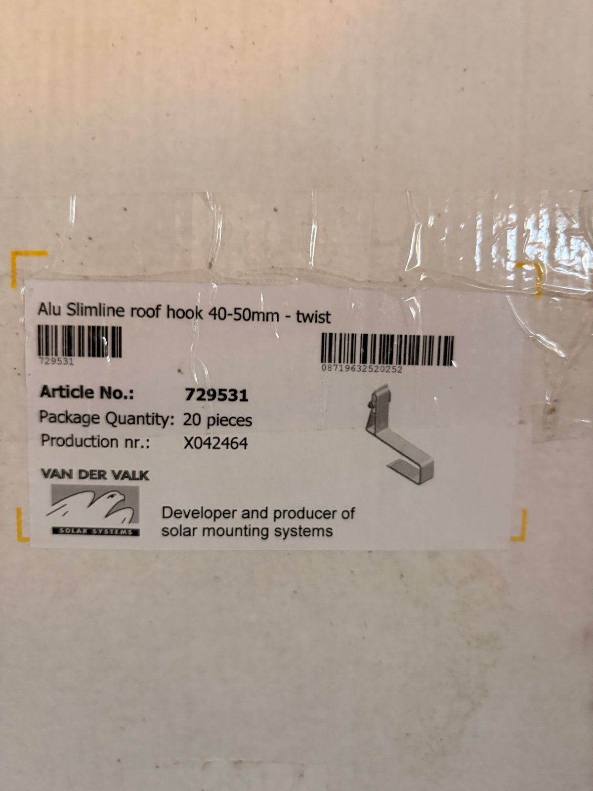 Alu Slimline dakhaak 40-50mm - twist (100+ stuks), Ophalen of Verzenden, Nieuw, Overige typen