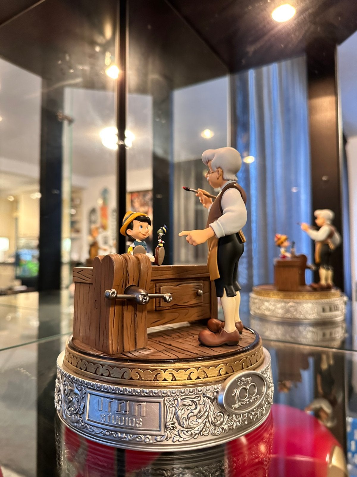 Disney 100 Years of Wonder – Pinokkio & Geppetto, Ophalen of Verzenden, Zo goed als nieuw, Beeldje of Figuurtje