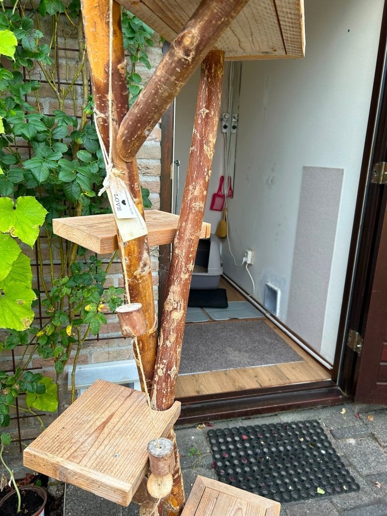 Houten Kattenkrabpaal en klimpaal in 1., Ophalen, Krabpaal
