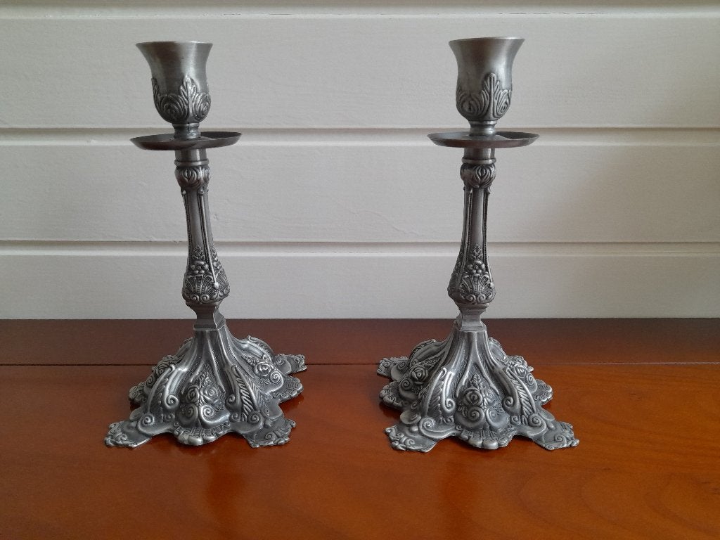 Kandelaars barok rococo. Ca 20 cm hoog, Ophalen, Overige materialen