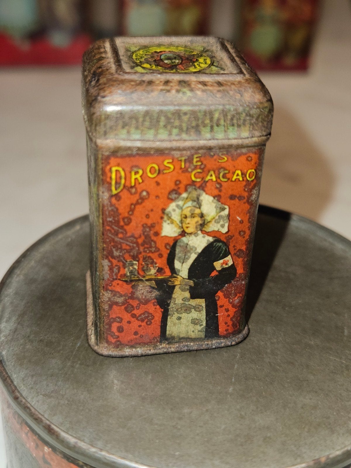 Droste monsterblikje kruisje, Ophalen of Verzenden, Gebruikt, Overige, Droste