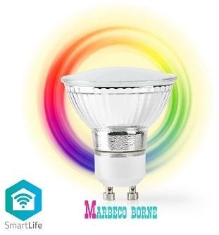 SmartLife Wi-Fi Smart LED-Lamp, Full-Colour, Warm Wit, GU10, Nieuw, Info@marbeco.nl, Nedis SmartLife, Led-lamp