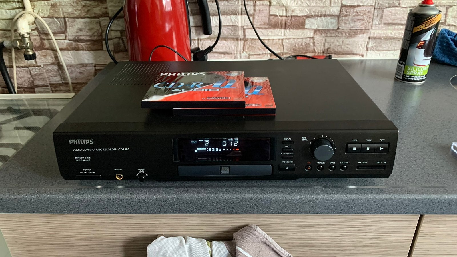Philips CDR880 CD Recorder in zeer nette staat ..lees info., Ophalen, Gebruikt
