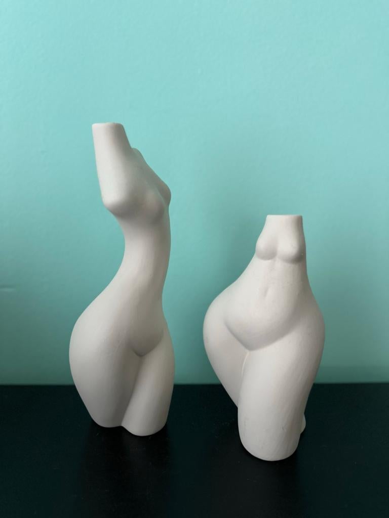 VAZEN - Vrouw | Lichaam | Vaas | Funky | Buste | Popart, Wit, Aardewerk of Porselein, Ophalen of Verzenden, Zo goed als nieuw