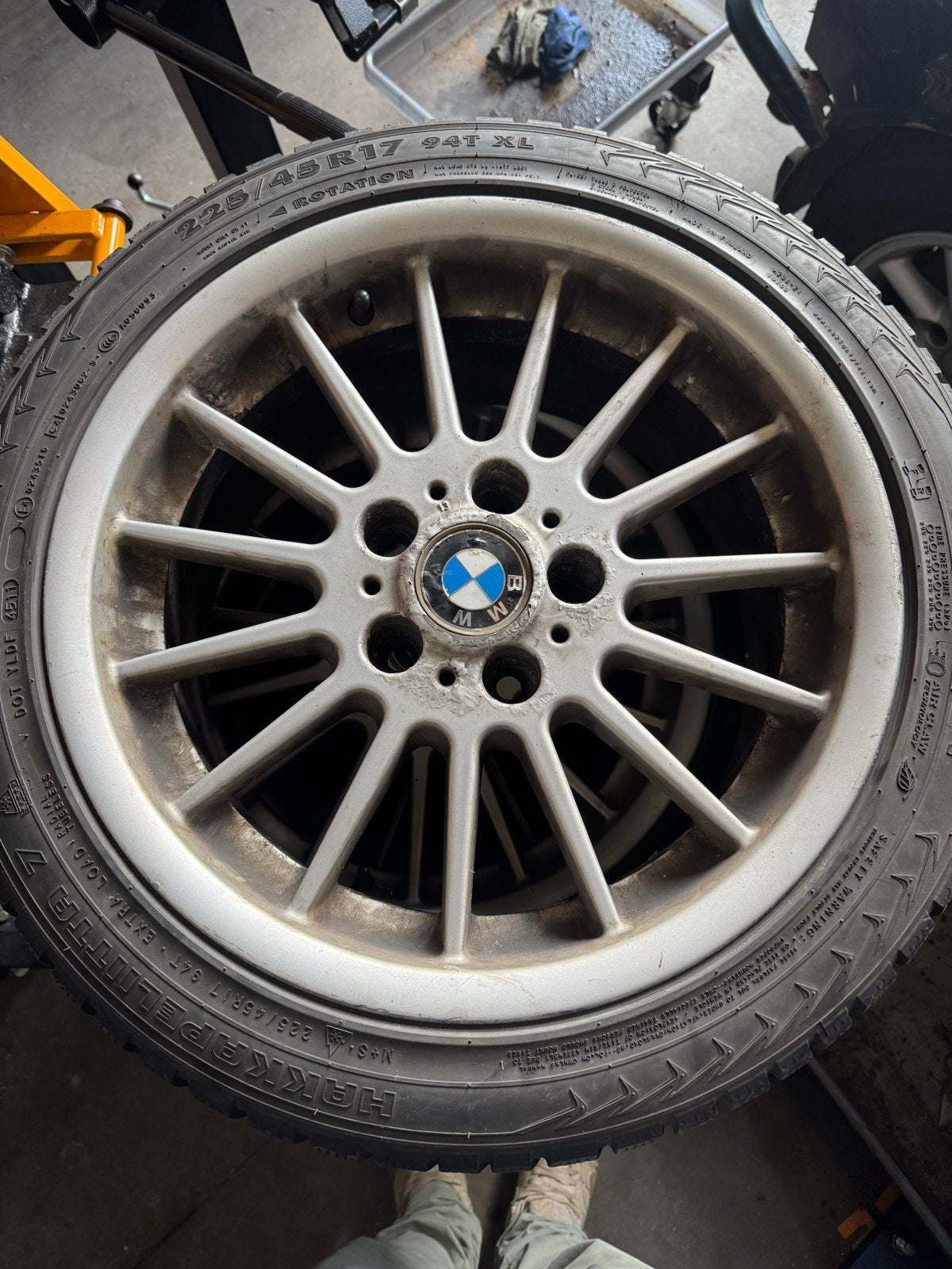 17 inch Style 32 Winterbanden 8Jx17 BMW E46 en E36, Gebruikt, Banden en Velgen, 17 inch, Personenwagen