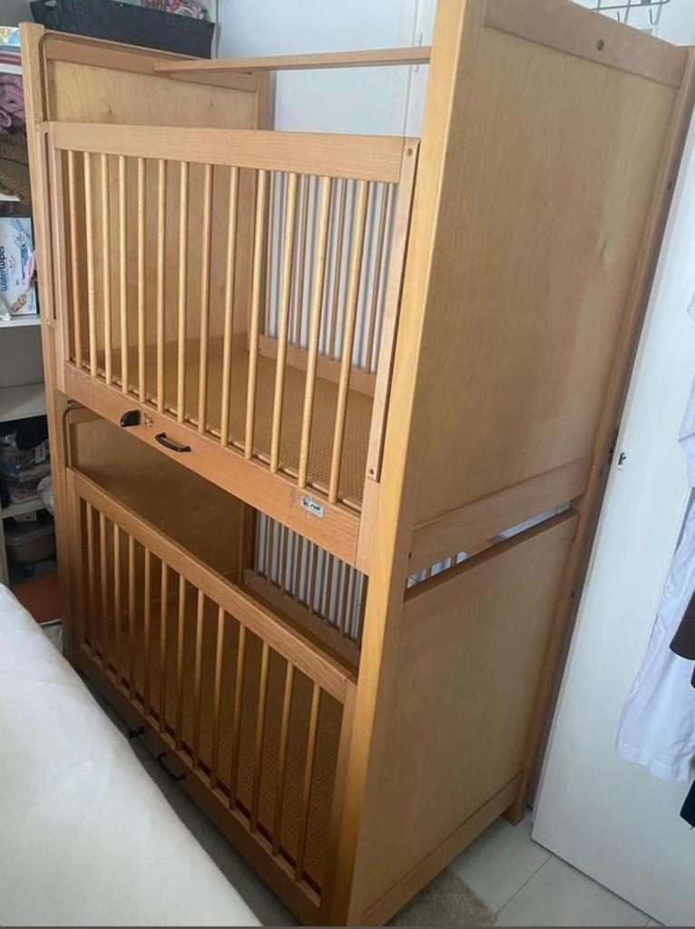 Dubbelbed peuterbed voor kinderopvang of gastouder, Ophalen, Gebruikt, Tweepersoons, Overige maten