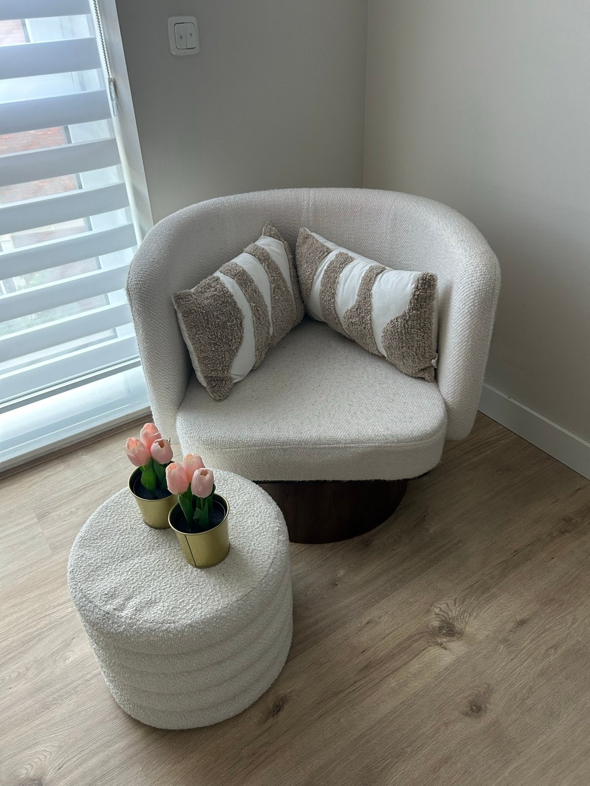 Cremekleurige Fauteuil, eenzitsbank van de H&M, Gebruikt, Overige kleuren, Ophalen of Verzenden, Eén