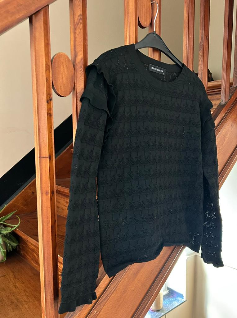Lofty Manner trui, Kleding | Dames, Ophalen of Verzenden, Zo goed als nieuw, Maat 38/40 (M), Zwart