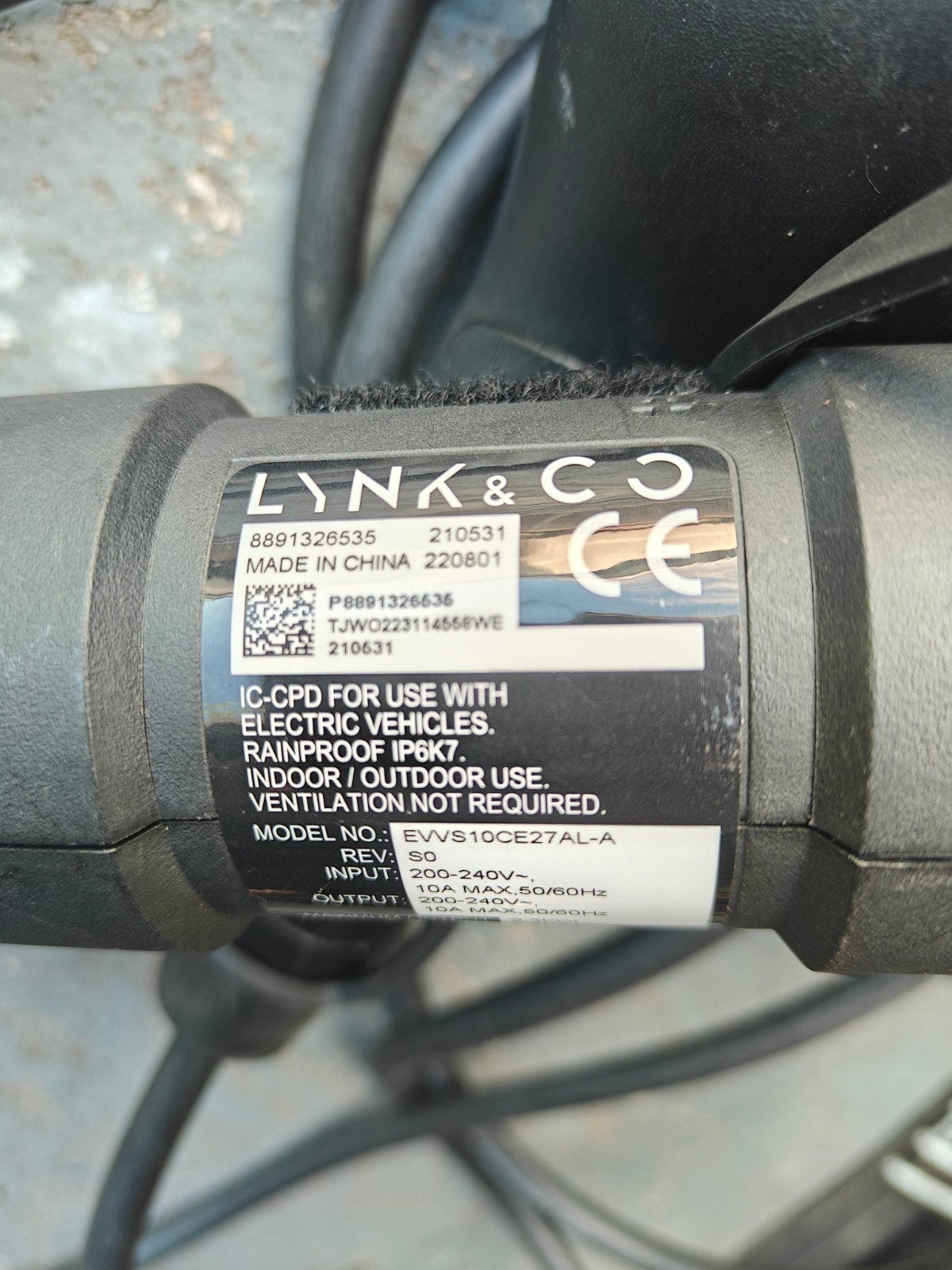 Thuislaadkabel voor elektrische voertuigen - 2.3kW, 10A, Auto diversen, Laadpalen, Ophalen of Verzenden, Gebruikt, Laadkabel
