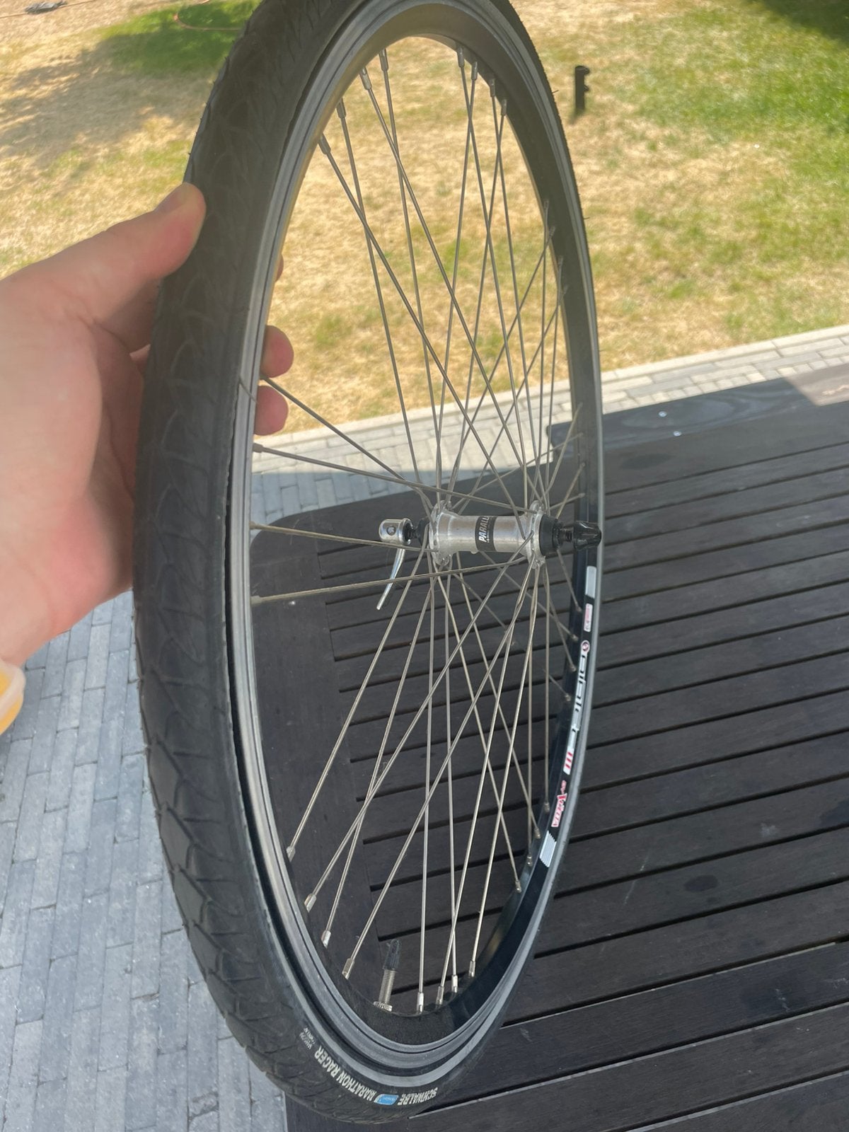 Voorwiel fiets, Ophalen, Zo goed als nieuw, Aluminium