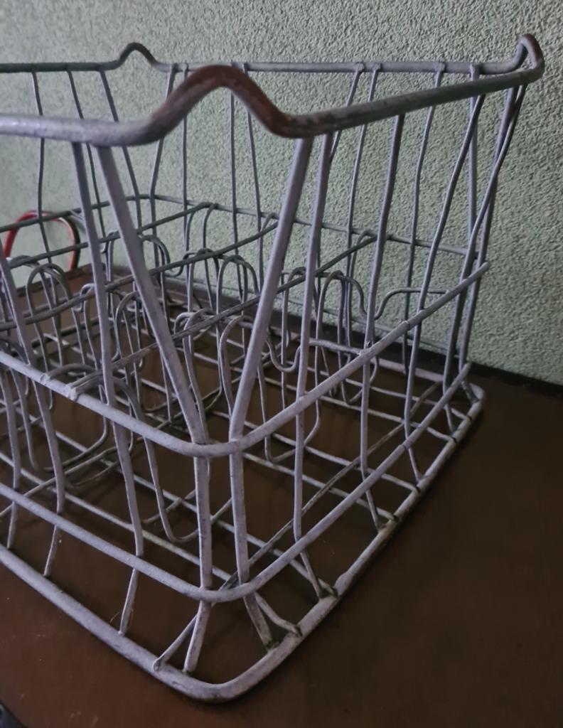 Vintage melkkrat flessenrek voor 12 flessen, Ophalen of Verzenden