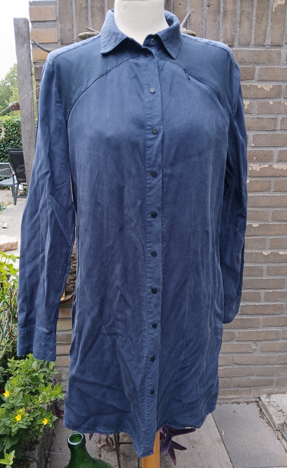 Gsus hemd-jurk, Ophalen of Verzenden, Gedragen, Blauw, Boven de knie