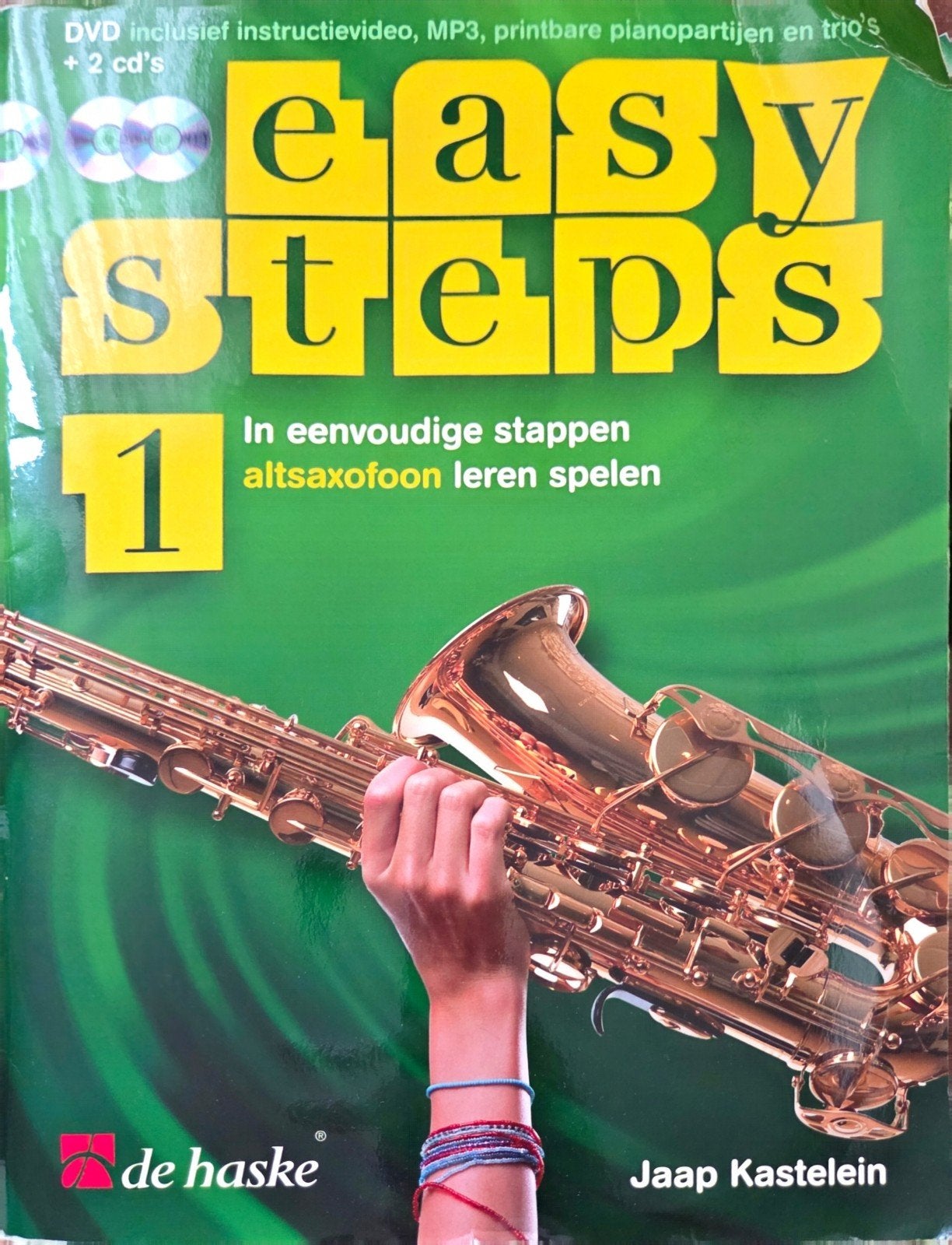 Easy Steps 1: Altsaxofoon leren spelen (incl. DVD & CD's), Boeken, Ophalen, Zo goed als nieuw, Overige niveaus, Jaap Kastelein