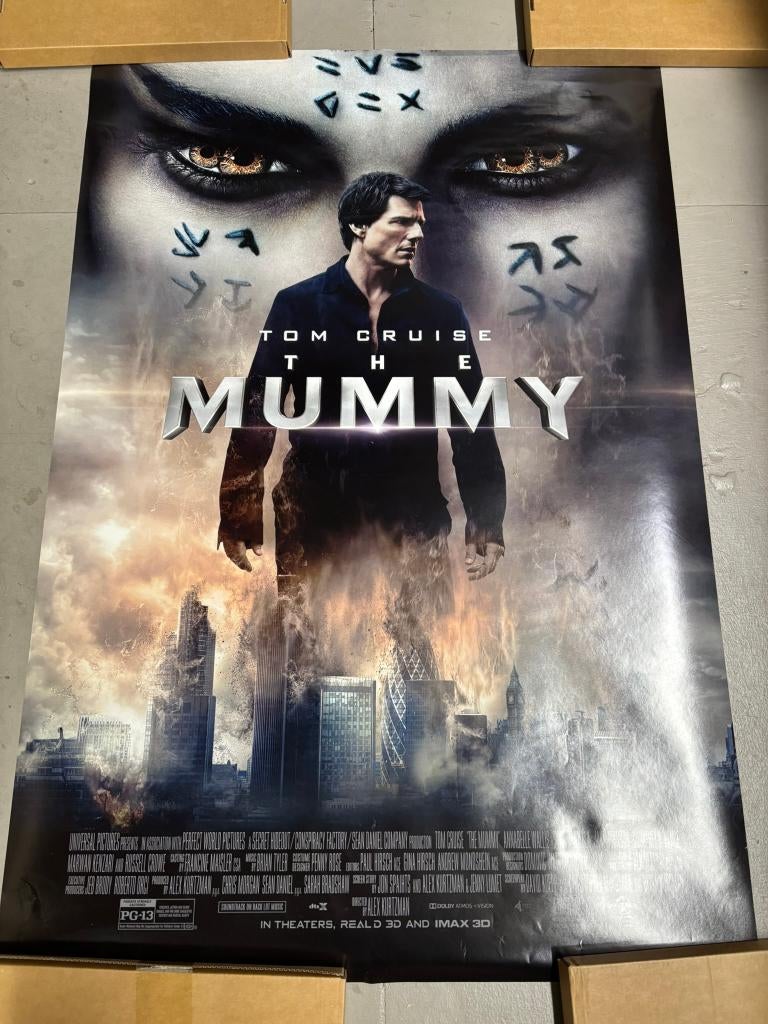 The Mummy (Tom Cruise) originele filmposter - Versie 2, Ophalen of Verzenden, Zo goed als nieuw, A1 t/m A3, Film en Tv