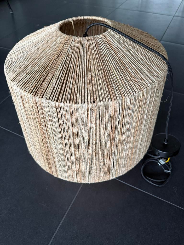 Hanglamp van gevlochten touw - Natuurlijke uitstraling, Ophalen, Zo goed als nieuw, Overige materialen, Minder dan 50 cm