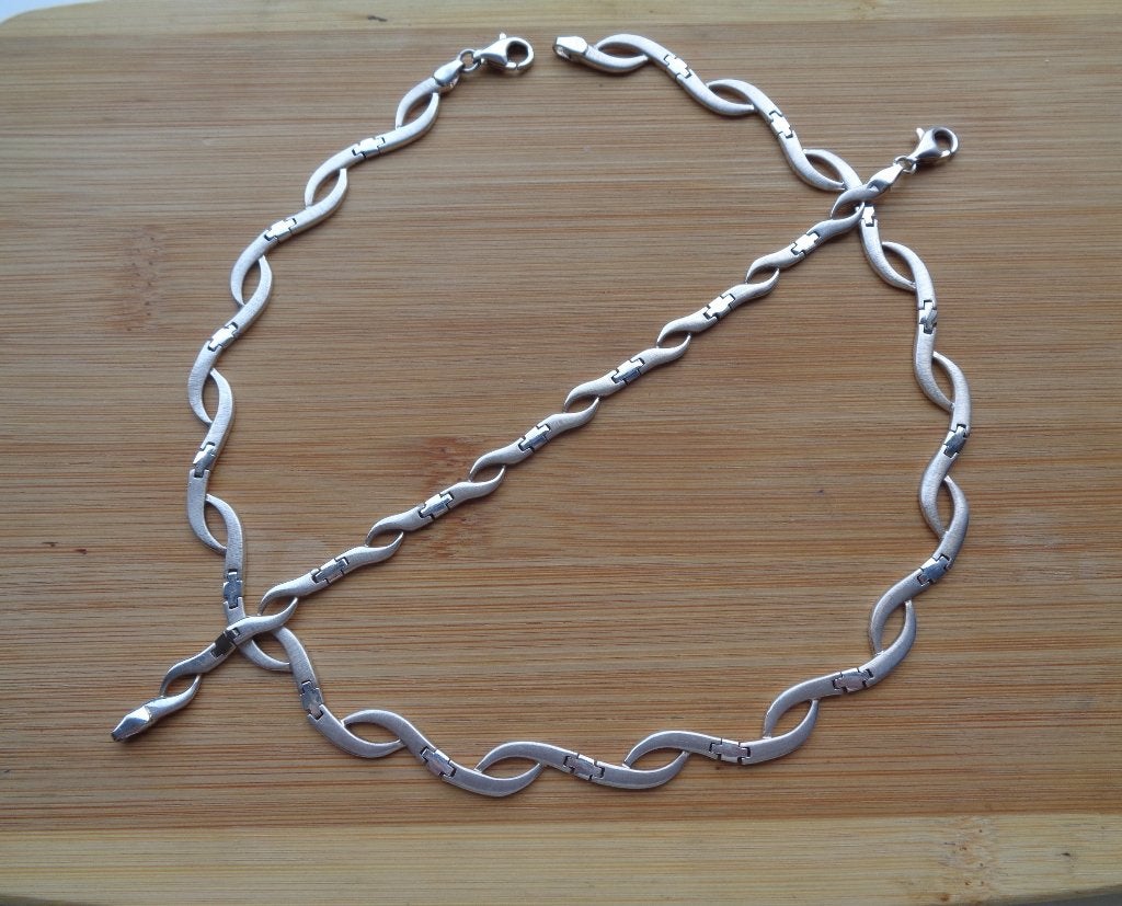 zilveren set ketting met armband [203], Verzenden, Nieuw, Zilver, Zilver