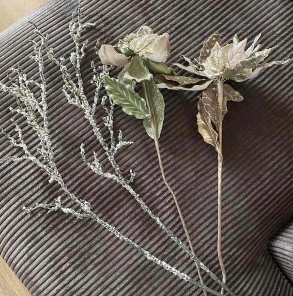 Kunstbloemen glitter, Huis en Inrichting, Woonaccessoires | Droogbloemen, Ophalen of Verzenden, Zo goed als nieuw