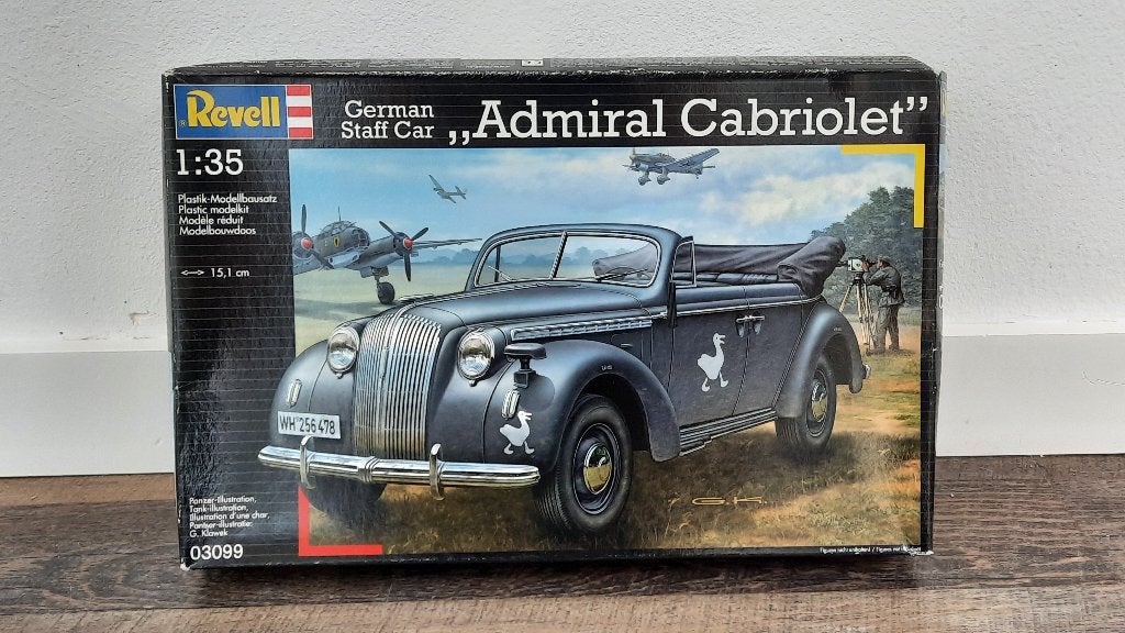 Revell 03099 German Staff Car "Admiral Cabriolet" Modelbouw, Hobby en Vrije tijd, Modelbouw | Auto's en Voertuigen, Auto, Revell