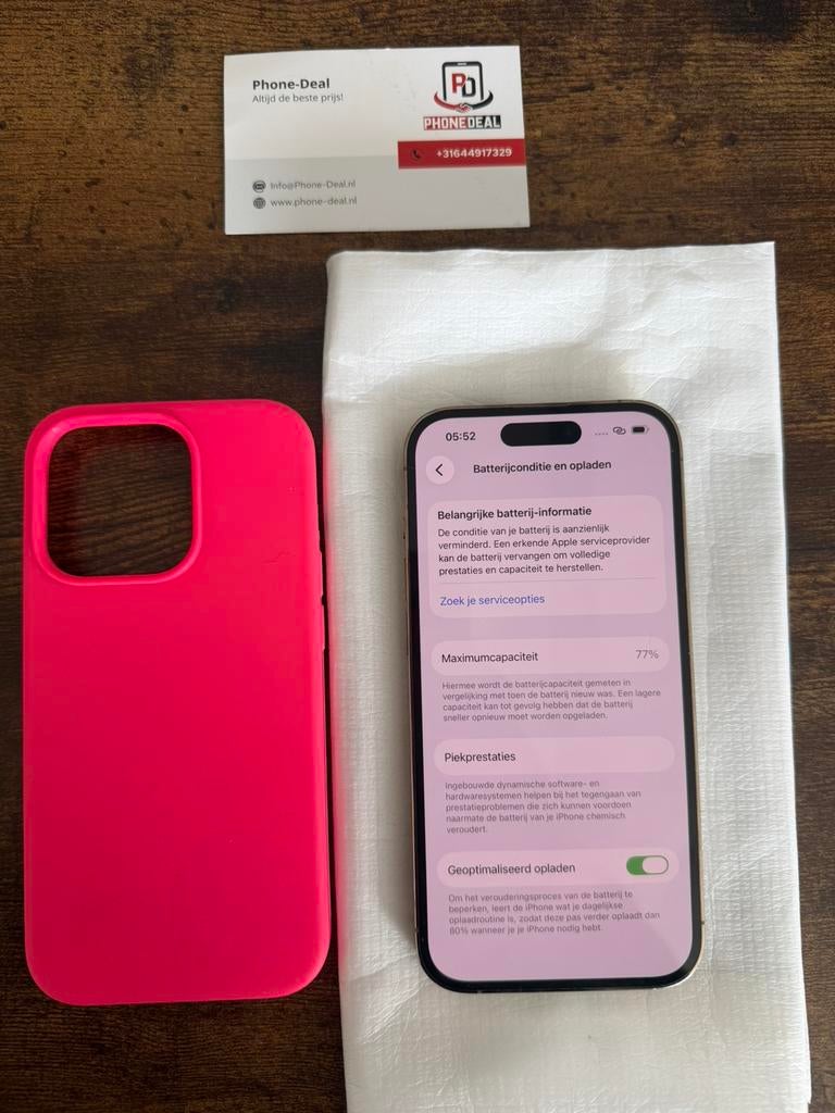 IPhone 14 Pro 128 gb gold factuur + Garantie
