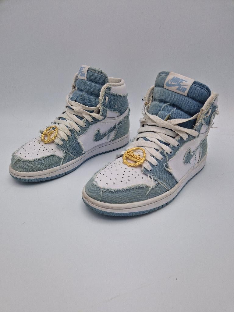Nike Air Jordan 1 High sneakers Denim. Maat 37,5,, Nike Air Jordan, Blauw, Nijmegen, Verhip-vintage.nl