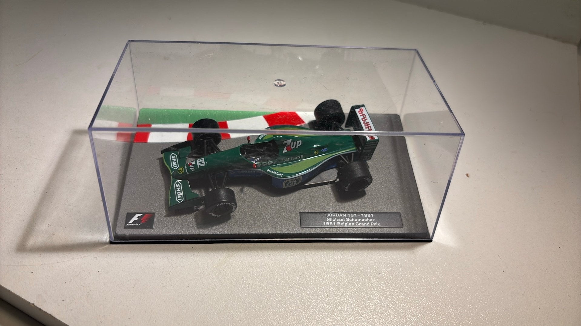 F1 jordan 191 michel Schumacher 7up 1991 atlas 1.43, Hobby en Vrije tijd, Overige merken, Auto, Ophalen of Verzenden, A