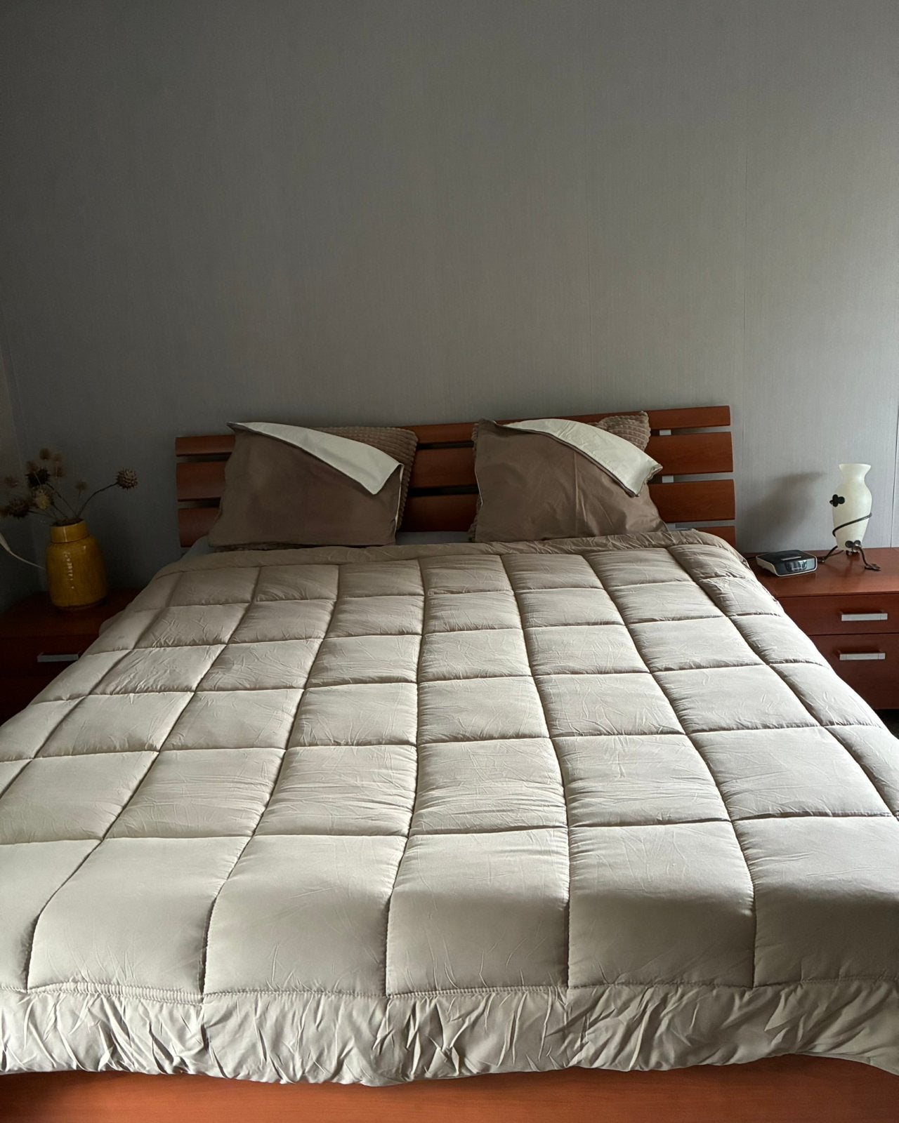 Zelesta dekbed natural taupe 200x240, Ophalen of Verzenden, Zo goed als nieuw, Tweepersoons, Deken of Dekbed