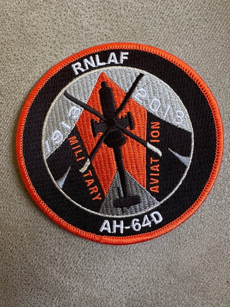 AH-64D patch, Ophalen of Verzenden, Gebruikt, Patch, Badge of Embleem
