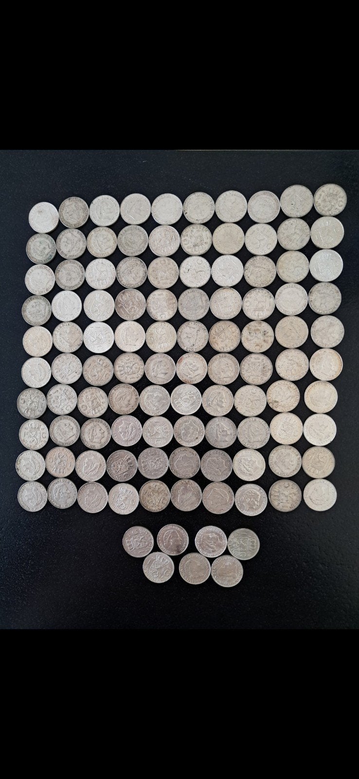 107 Zilveren Guldens Juliana - 500 gram puur zilver, Ophalen of Verzenden, Koningin Juliana, 1 gulden, Zilver