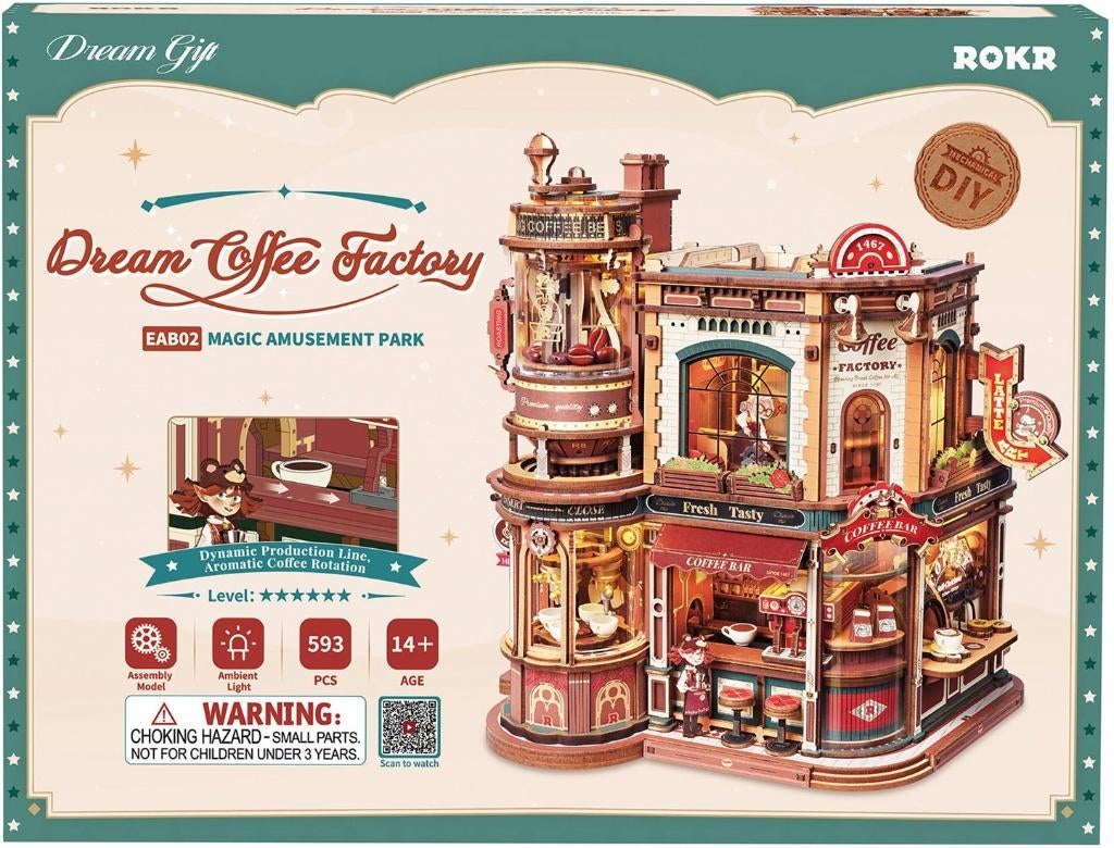 Robotime Dream Coffee Factory, Ophalen of Verzenden, Nieuw