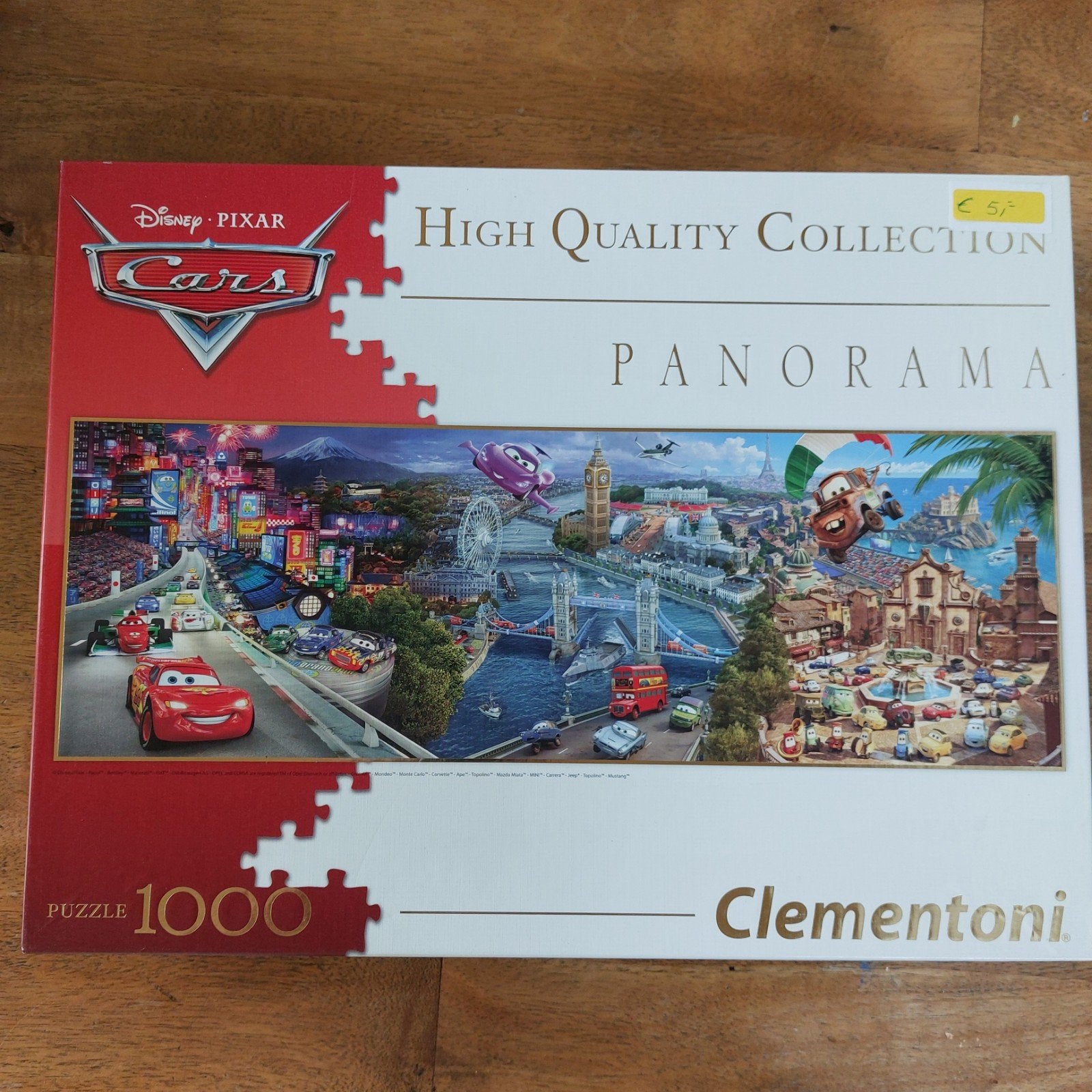 Disney Frozen & Cars Panorama Puzzels 1000 st. VAKANTIE TIP, Ophalen of Verzenden, 500 t/m 1500 stukjes, Zo goed als nieuw, Legpuzzel