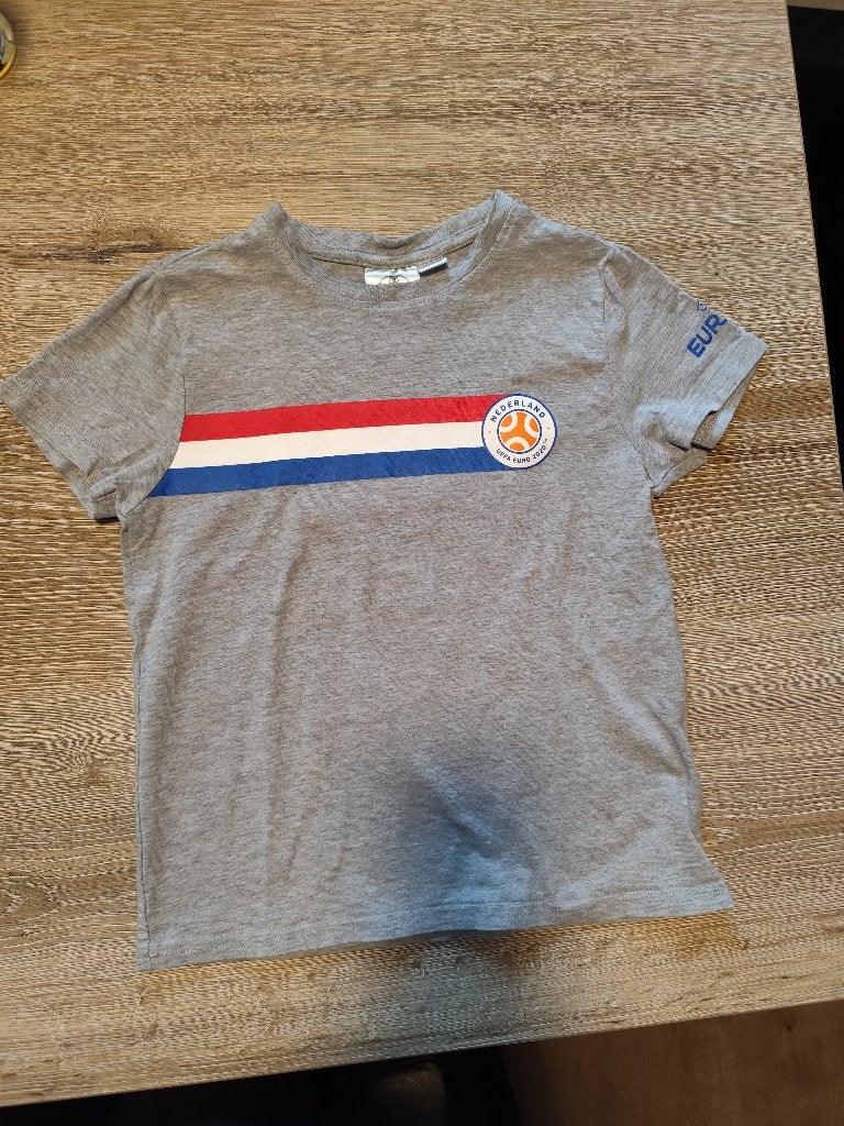 Grijs Nederland voetbalshirt UEFA Euro2020 maat 122/128, Ophalen of Verzenden, Gebruikt, Jongen of Meisje, Shirt of Longsleeve