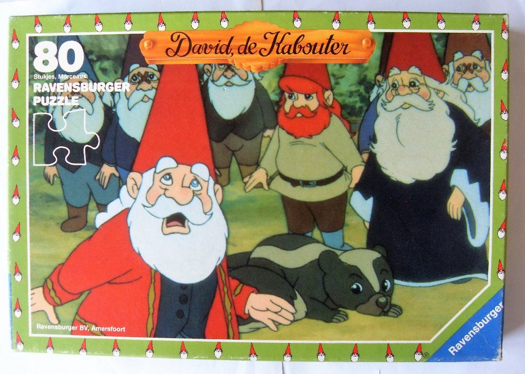 David De Kabouter Puzzel 1989 Ravensburger, Ophalen of Verzenden, Meer dan 50 stukjes, Zo goed als nieuw, 6 jaar of ouder