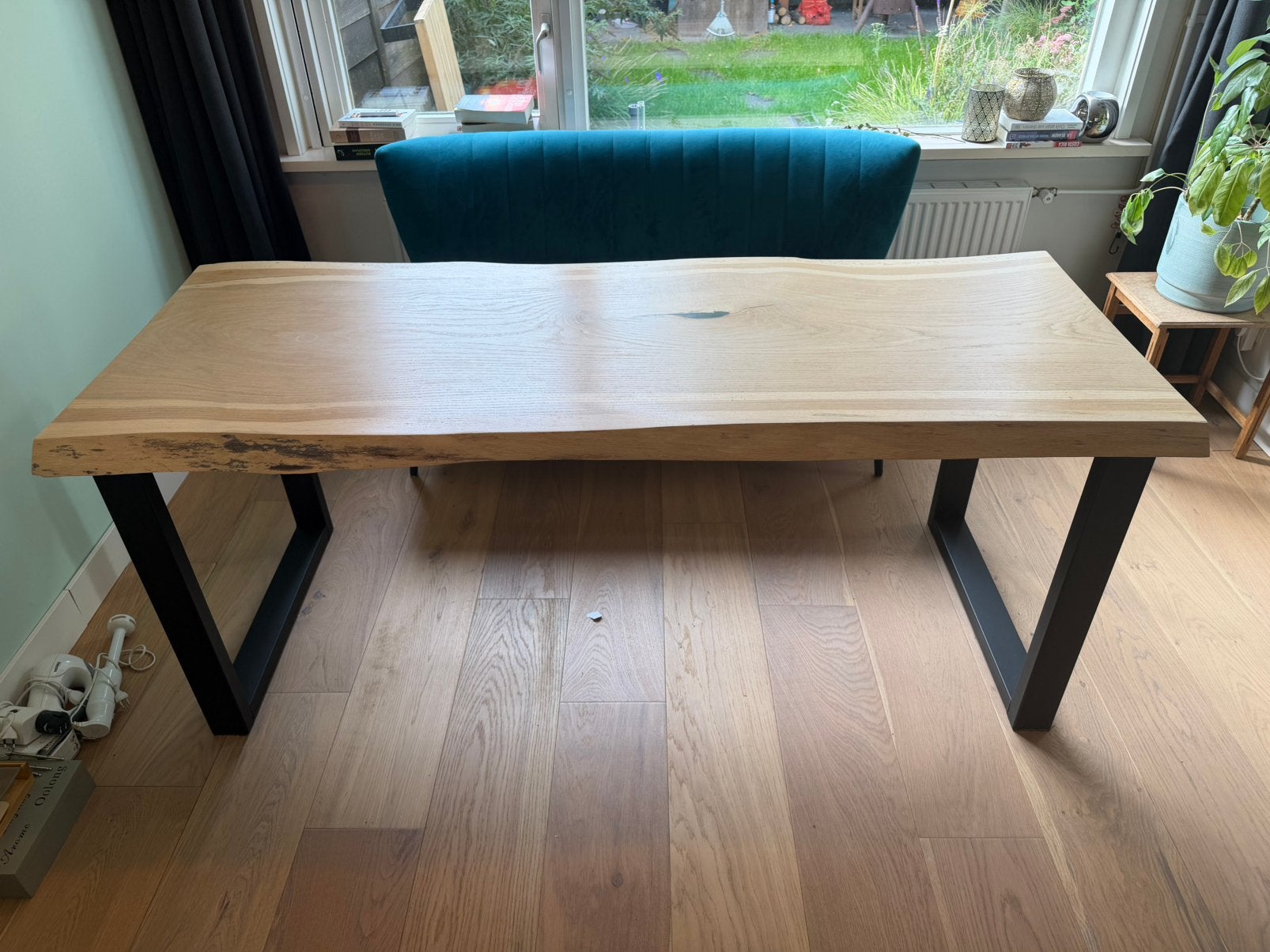 Boomstamtafel, Huis en Inrichting, Ophalen, 200 cm of meer, 50 tot 100 cm, Zo goed als nieuw