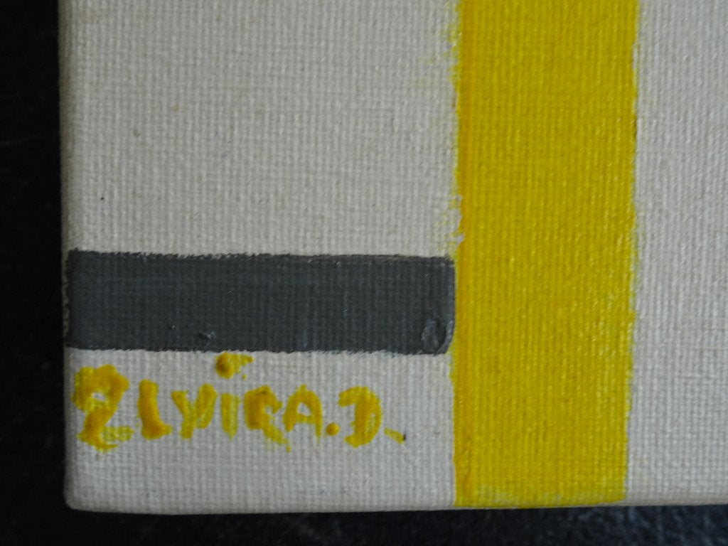 Schilderij abstract spel met lijnen, n. Mondriaan Elvira D, Ophalen of Verzenden