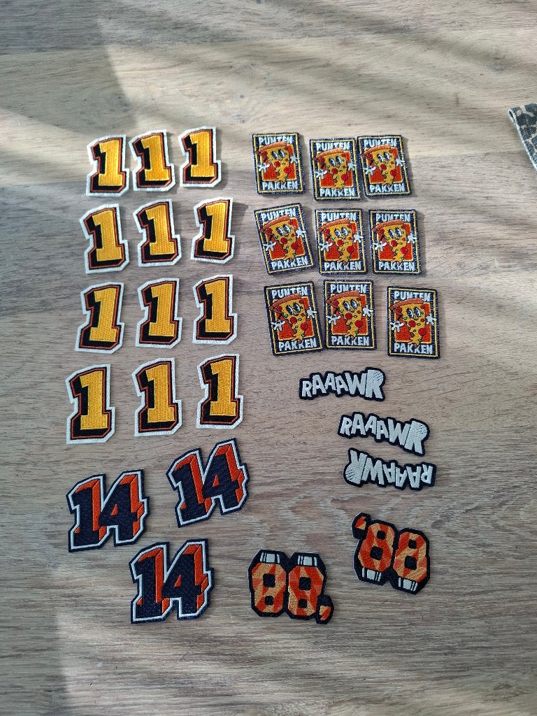 Jumbo Juichjack patches - emblemen - EK voetbal - cijfers, Verzamelen, Jumbo, Ophalen of Verzenden
