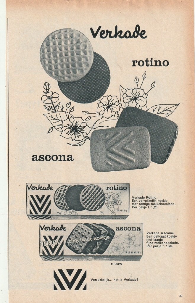Retro reclame 1966 Verkade Zaandam verrukkelijke Ascona, Verzenden, Overige typen
