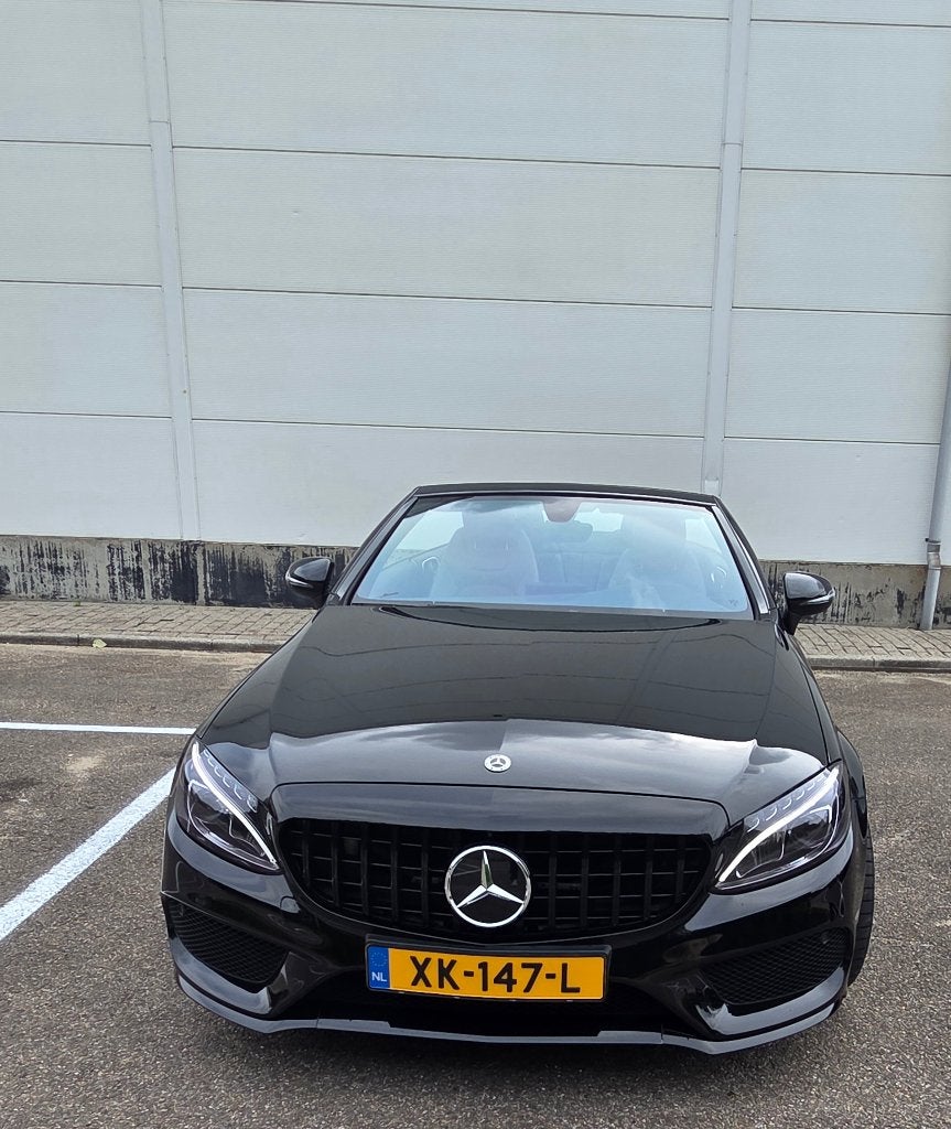 Mercedes-Benz C-Klasse C200 184pk 9G-TRONIC 2017 Zwart, Auto's, 1800 kg, 4 cilinders, Cabriolet, 4 stoelen