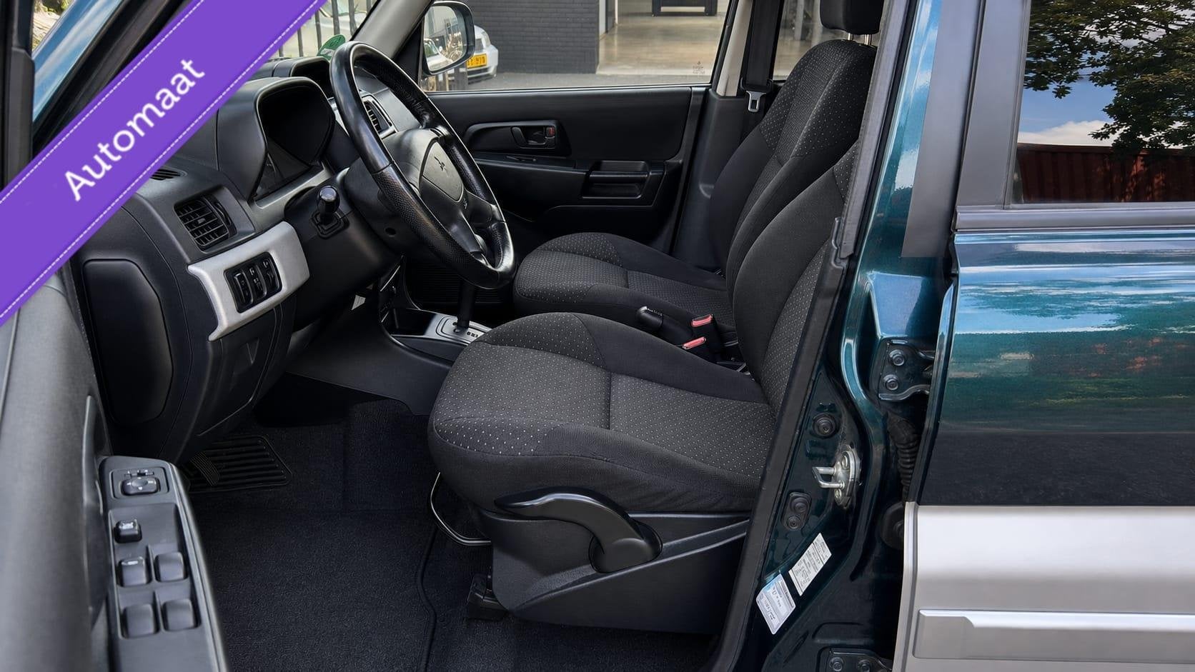 Mitsubishi Pajero Pinin 2.0 4x4/1e Eig/Airco/129 PK/Trekhaak, Auto's, Mitsubishi, Stof, Gebruikt, 4 cilinders, Blauw